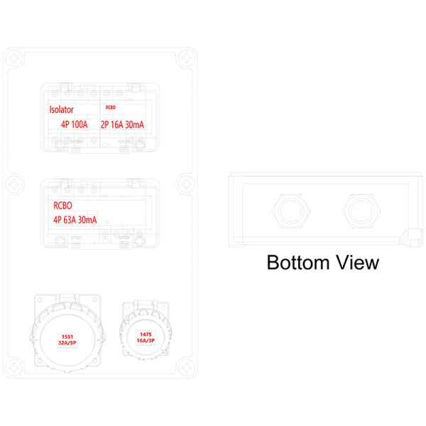 Syntax JS4 Wall Mounted Distribution Box 100AMP Made in PC Electric Grey Maintenance Box 270*460*160mm