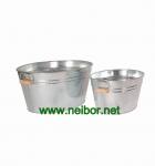 galvanized metal oval beer bucket oval tub oval basin beer cooler 17Litres