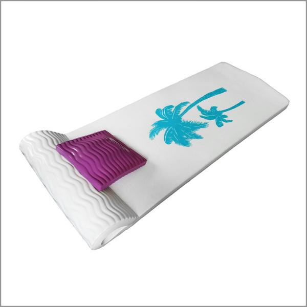Buy White Summer Pool Floats , Unsinkable Pool Float Custom Patterned Image at wholesale prices