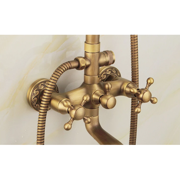 Luxury Copper Antique Shower European Rain Shower Faucets