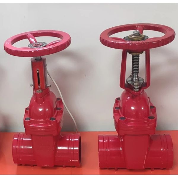 DN100 cast iron ANSI grooved end gate valve supplier