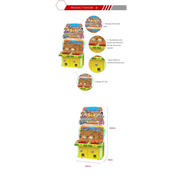 Kids Amusement Lottery Arcade Game Machine Coin Operated 6 Months Warranty