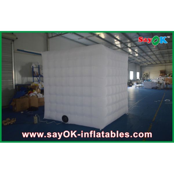 Inflatable Photo Studio White Square Inflatable Photo Booth Large Versatile With Two Doors