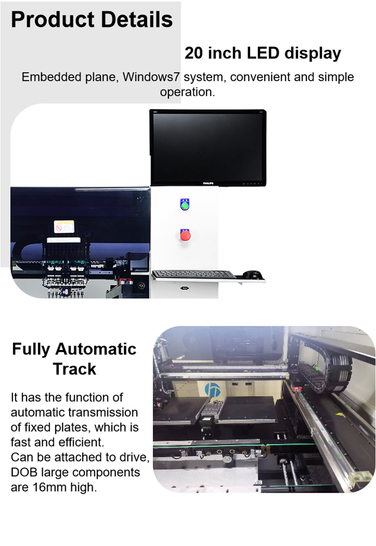 High Speed HCT-800L SMT Pick and Place Machine LED Mounter Industrial machinery