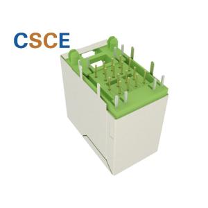 RoHS CE Stacked RJ45 Connectors 2*1 Ethernet RJ45 Modular Female Pcb Jack