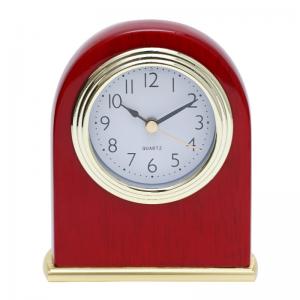 Quality Red Rosewood Desk Clock Hotel Guest Room Supplies Hotel Alarm Clock for sale