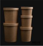 Custom printed disposable hot soup bowls with lid kraft paper cups bowls