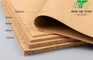 Quality Soundproof 6mm Eco Cork Underlayment Sheets 6 Sq.Ft. Rohs for sale