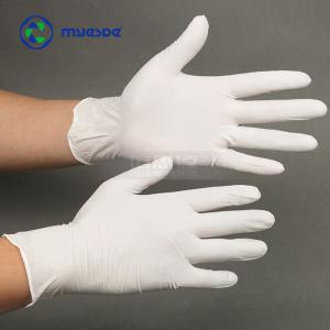 Quality White Superior Cleanroom Nitrile Gloves Class 100/ISO 5 for sale