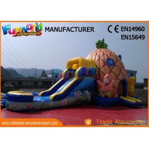 PVC Tarpaulin Inflatable Combo Games Inflatable Spongebob Bouncer With Slide