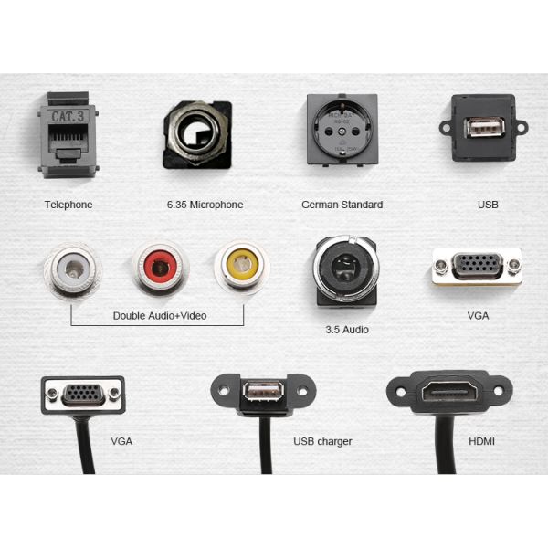 Flip Conference Table Plug Points Desktop Recessed Furniture Power Strip Outlet