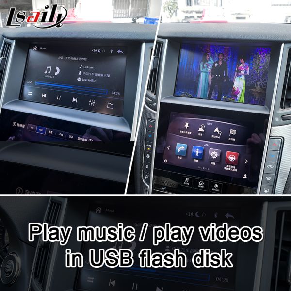 Q50 Q60 OEM Apple CarPlay Upgrade Module Integration Mobile Phone Mirroring, AC Temperature Display, Google Map, Spotify