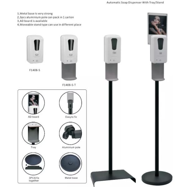 Auto Electric Infrared Free Standing Hand Sanitising Station Self Standing Hand Sanitizer 1000ml