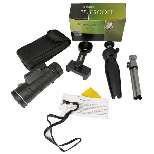 High Power 40x60 Phone Lens Telescope Monocular With Tripod Smartphone Clip