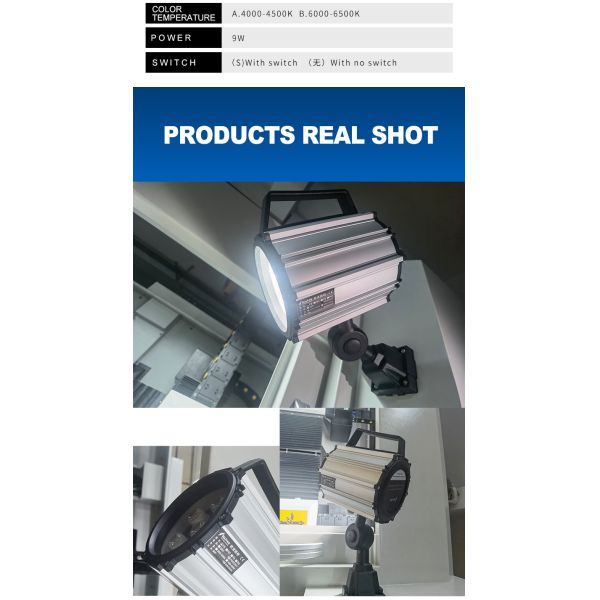 Industrial LED IP65 Swing Arm Work Lamp Precise Positioning For Warehouse And Workshop