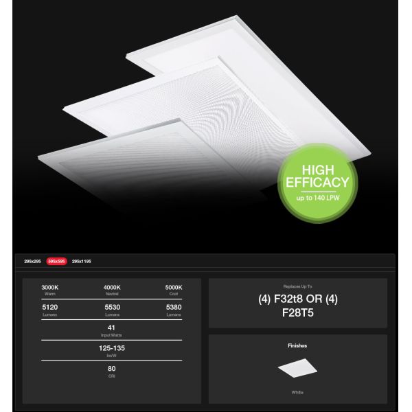 SMD Recessed Flat Panel LED Lights 41W Multiscene Rectangle Shape