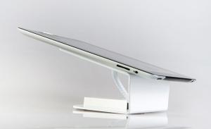 China COMER aluminum alloy adjustable counter display tablet security exhibition stand with lock on sale