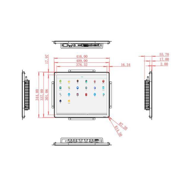 19-Inch Android Display for Transportation Hubs and Access Control Systems
