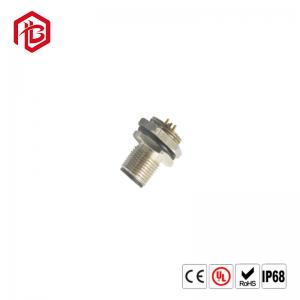 Quality M12 5PIN Male PG7 Nut Field Wireable Straight A Code Circular Connector Metal Coupling for sale