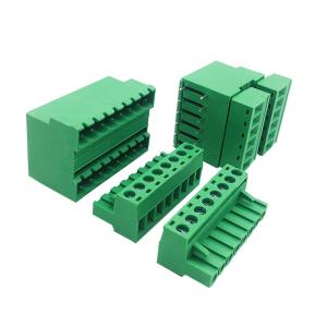 Quality 5.08mm Pitch Dual Row PCB Pluggable Screw Terminal Blocks Plug + Angle Pin Header for sale