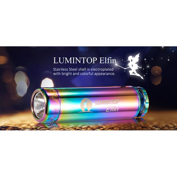 Self Luminous Lumintop Elfin Flashlight , Luxury 3 Mode LED Flashlight