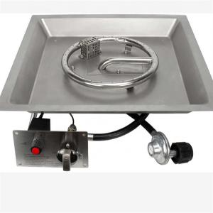 Quality ISO9001 Outdoor Propane Heater Gas Fire Pit Pan Kit 910mm*300mm Rectangular for sale