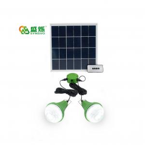 China CE ROHS Li Battery Solar Emergency Lights 2 Bulbs Solar Home Lighting Kit on sale