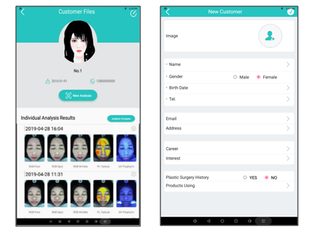 RGB Moisture Skin Analyzer Machine , Moisture Analysis with 3D Function