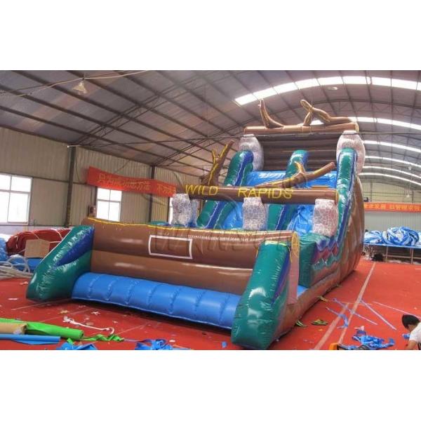 Wild Rapids Inflatable Dry Slide, Commercial Grade Giant Blow Up Slide