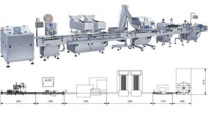 Quality multi - function Monoblock Capsule Tablet Counting Machine 40-60 Bottles / Minute for sale