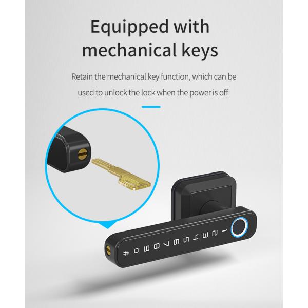 Fingerprint Smart Electronic Door Lock Waterproof Tuya App BLE Lock