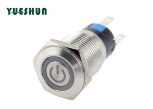 China Waterproof Anti Vandal Push Button Switch , 16mm Illuminated Pushbutton Switch on sale