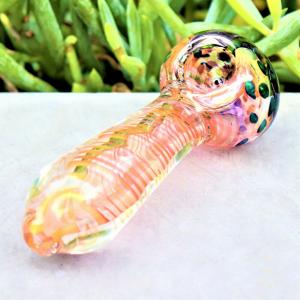 China Dry Herb Glass Tobacco Smoking Hand Pipe 4 Collectible Color Changing Heavy Strong on sale