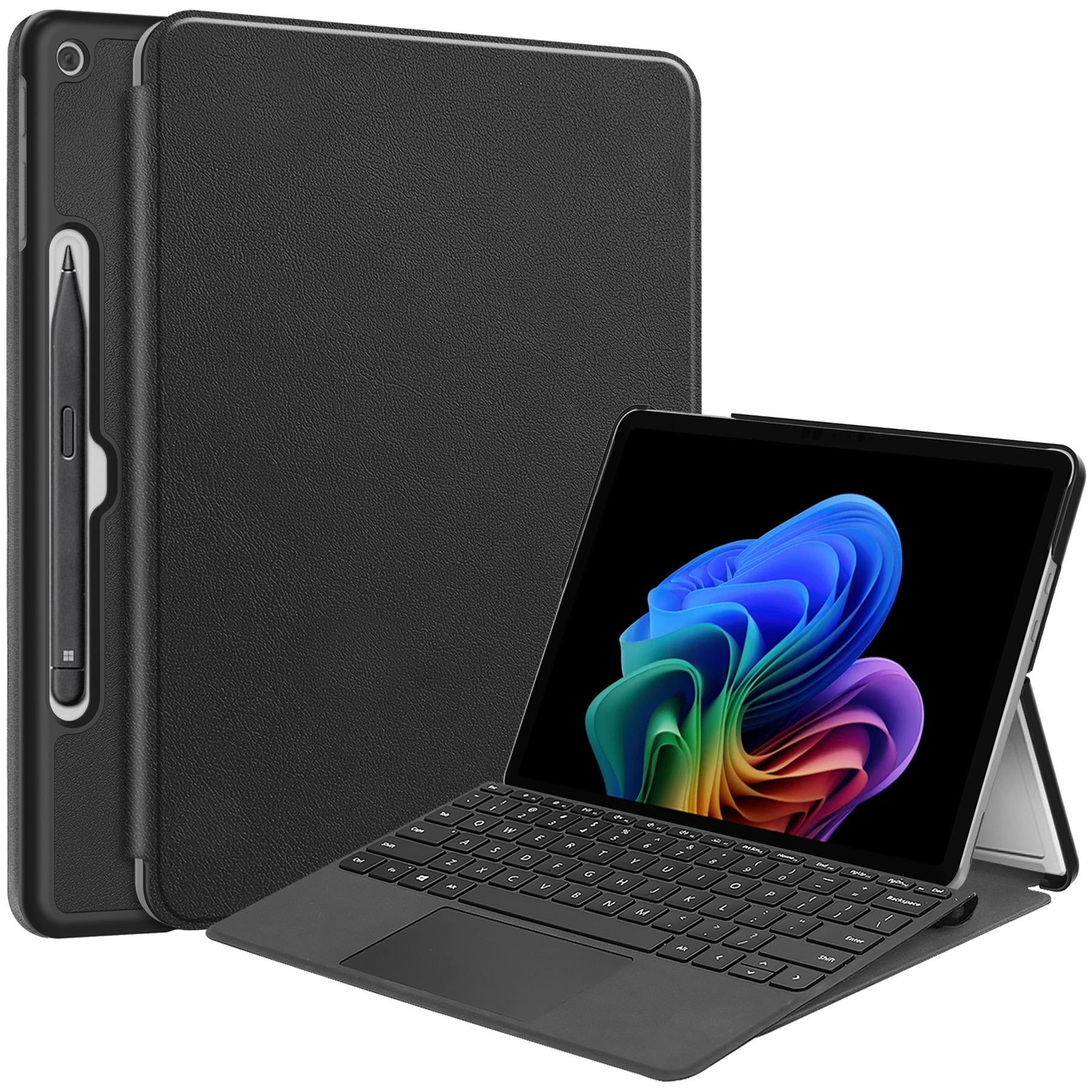 Custom Anti-Collision Leather Tablet Case for Microsoft Surface Pro 4 5 6 7 7+ 12.3 Inch Precise Cutouts Multi-Angle Stand