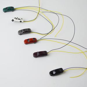 1:200 scale ABS plastic model painted light car for model building material