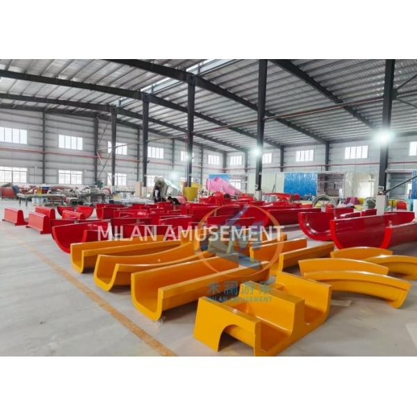 H6M+H9M Custom Pool Slides Novel Water Slide With Pool Fiberglass Material