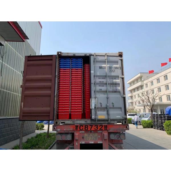Customized Color Attached Lid Crate Plastic Moving Crate Tote Box for Turnover Logistic