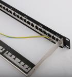 1U 24 Port STP Patch Panel RJ45 Rack Mount Cat6 Patch Panel Blank