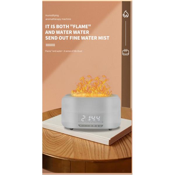 HOMEFISH 400ml Bluetooth Alarm Clock Aroma Diffuser Ultrasonic Smart Humidifier DC 24V