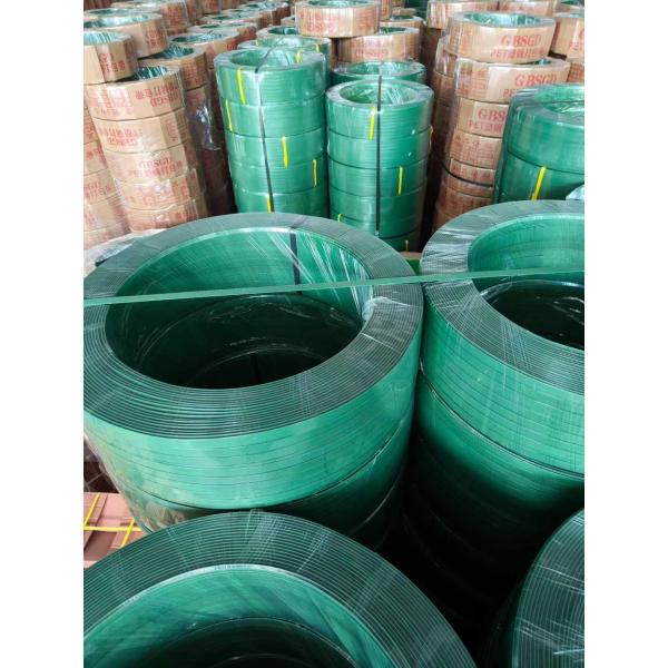 9-25 mm PET Packaging Belt Green PET Strapping Tape Surface Embossed Finish