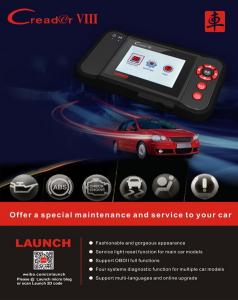 Quality Multi-language Black Launch X431 Scanner Creader VIII Code Reader For Testing Engine for sale