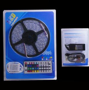 China DC12V 5M LED Strip 5050 RGB,RGBW,RGBWW 60LEDs/m Flexible Light 5050 LED Strip RGB， 44-Key IR Remote Controller on sale