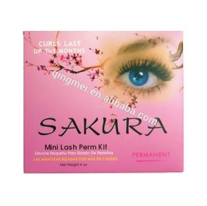 Quality 14.3*12.7*2.5 Cm Pink Highly Professional Permanent Eyelash Perm Curl Kit With 4 Perming Solution for sale