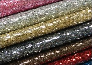Quality Pu Leather Vinyl Fabric Glitter Effect Wallpaper Grade 3 With 3D Chunky Glitter for sale