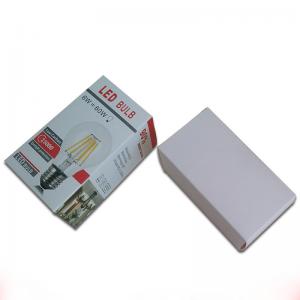 Quality CMYK UV Effect Paper Packaging Box , White Cardboard Led Bulb Packaging Box for sale