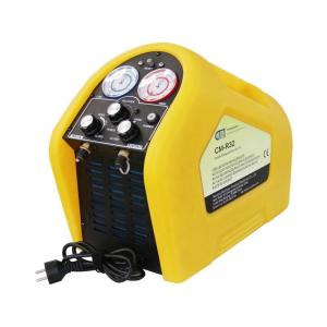 China Yellow AC Refrigerant Recovery Unit Gas Charging Machine For A2l R32 1234yf on sale