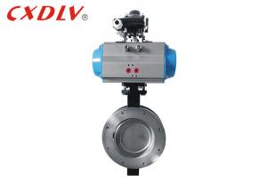 China High Performance Pneumatic Operated Butterfly Valve with Limit Switch Indicator on sale