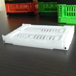 Quality Camping Plastic 120mm Foldable Vegetable Crates With Handle for sale