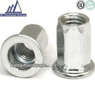 Buy Flat Head Tubular Rivet , Inside & Outside Hexagon Threaded Insert Nuts at wholesale prices