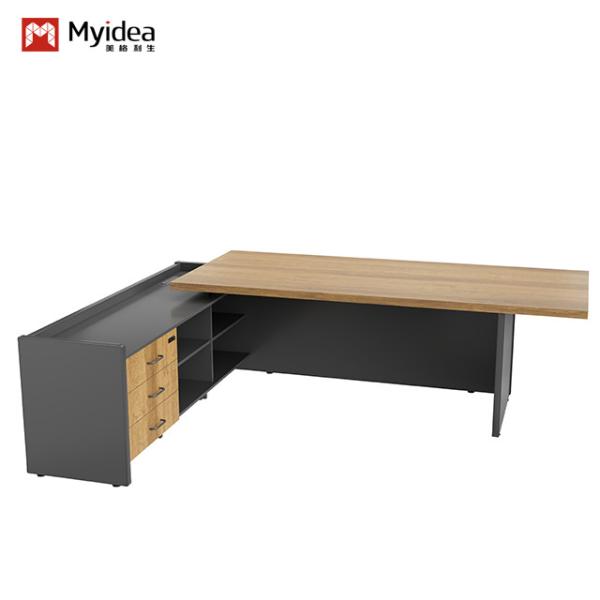 Buy Support customization Modern Office Boss Table And Chair Combination Large Shift Desk For Single Person at wholesale prices